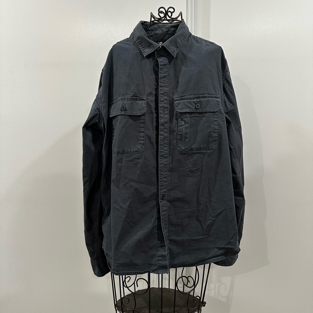 Men's Black Button-Up Jacket